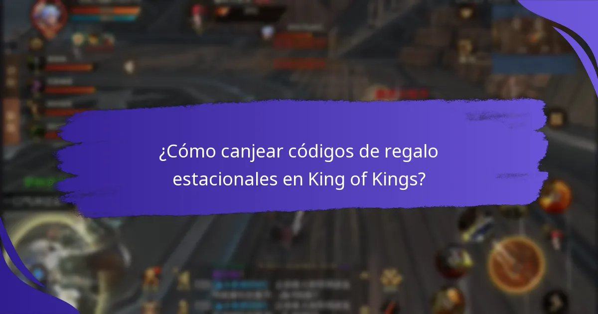 ¿Cómo canjear códigos de regalo estacionales en King of Kings?