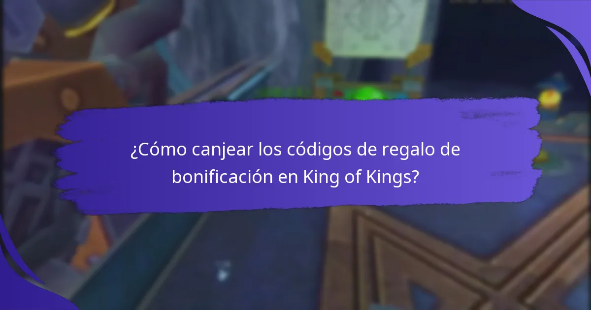 ¿Cómo canjear los códigos de regalo de bonificación en King of Kings?