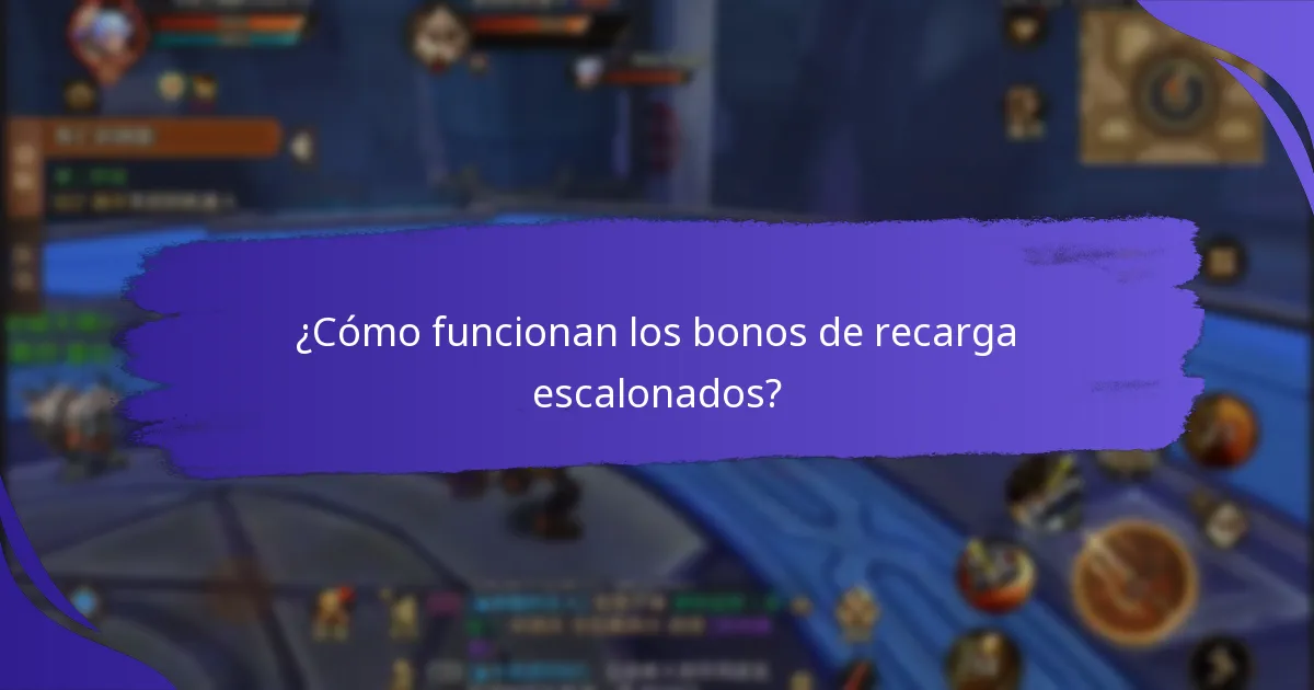 ¿Cómo funcionan los bonos de recarga escalonados?