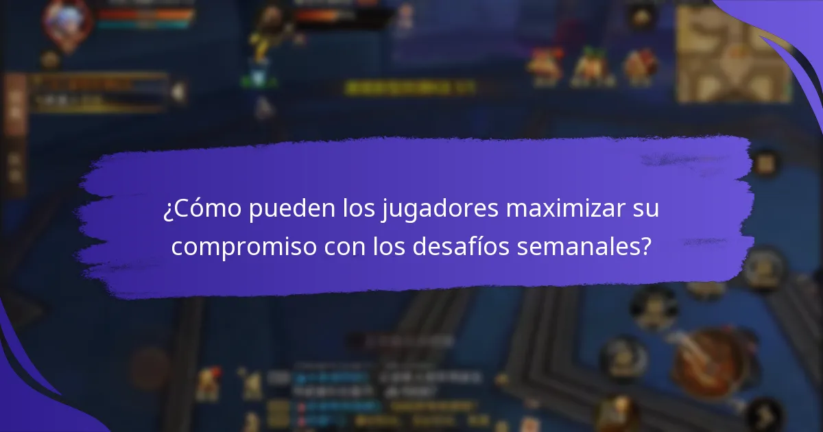 ¿Qué desafíos en curso deben completar los jugadores para ganar premios?
