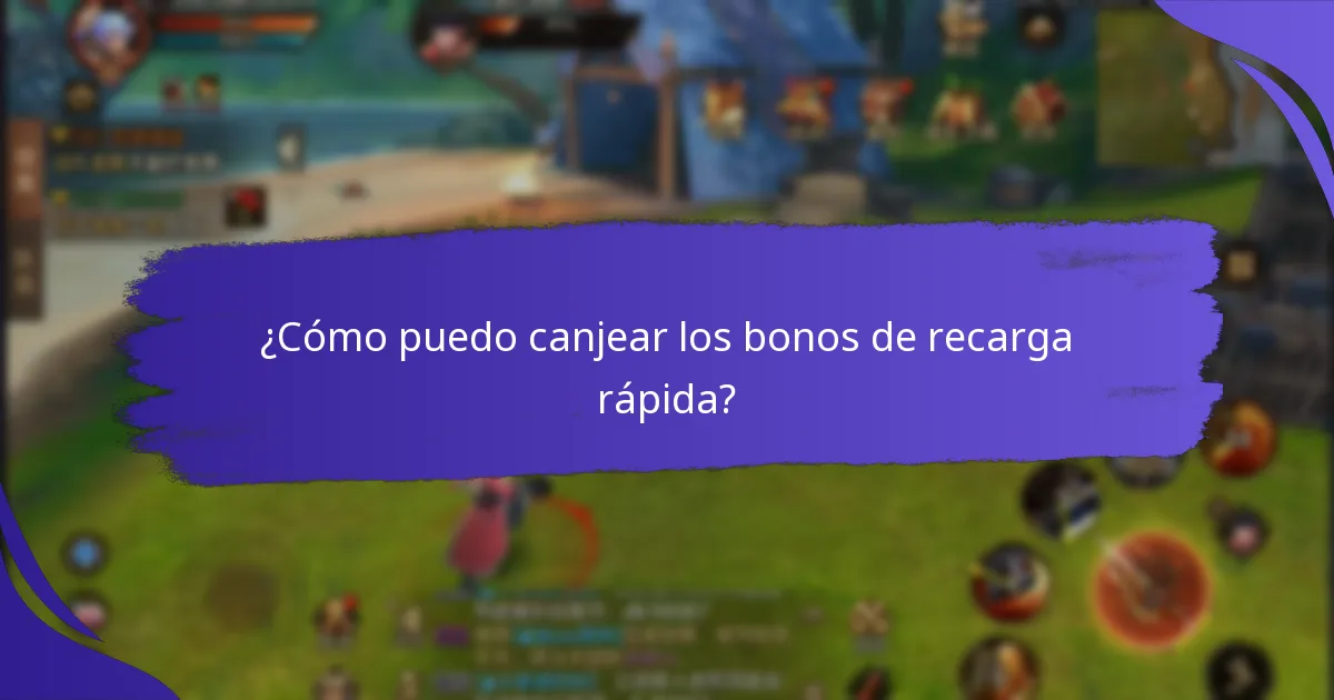 ¿Qué bonos de recarga rápida están disponibles actualmente?