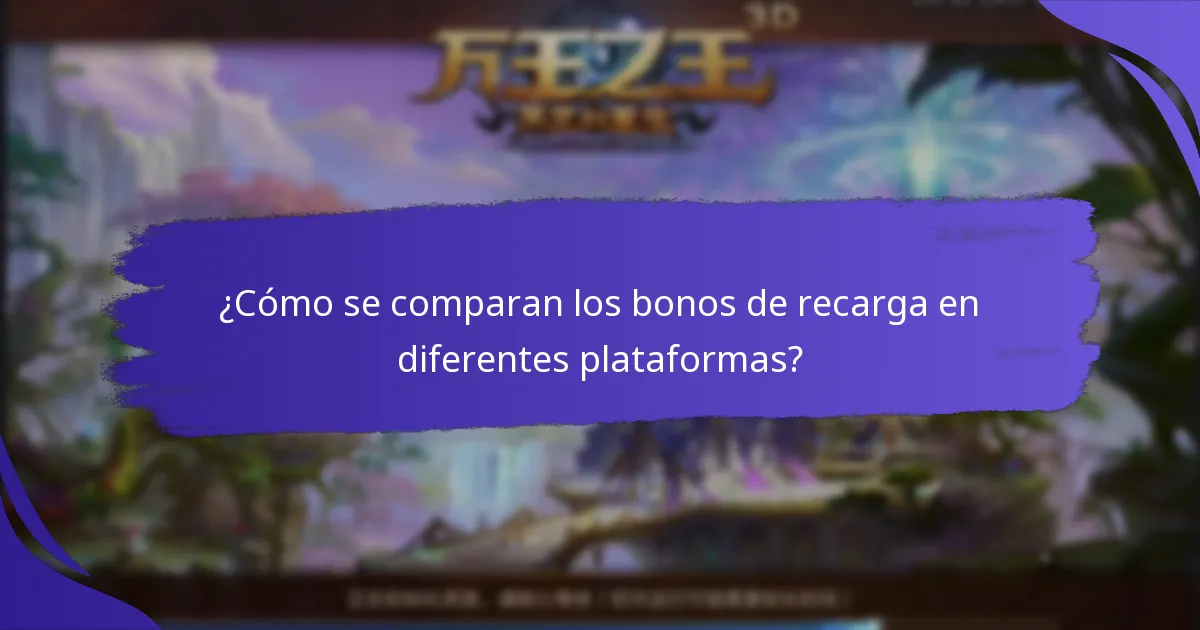 ¿Cómo pueden los nuevos jugadores reclamar bonos de recarga?