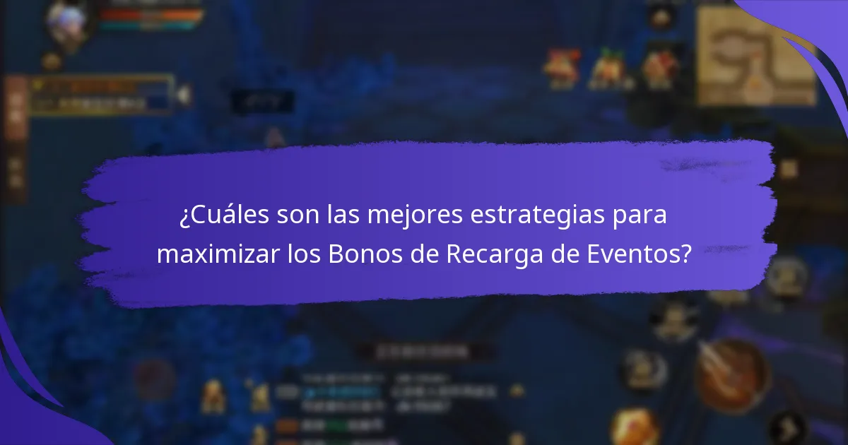 ¿Cuándo están disponibles los Bonos de Recarga de Eventos?