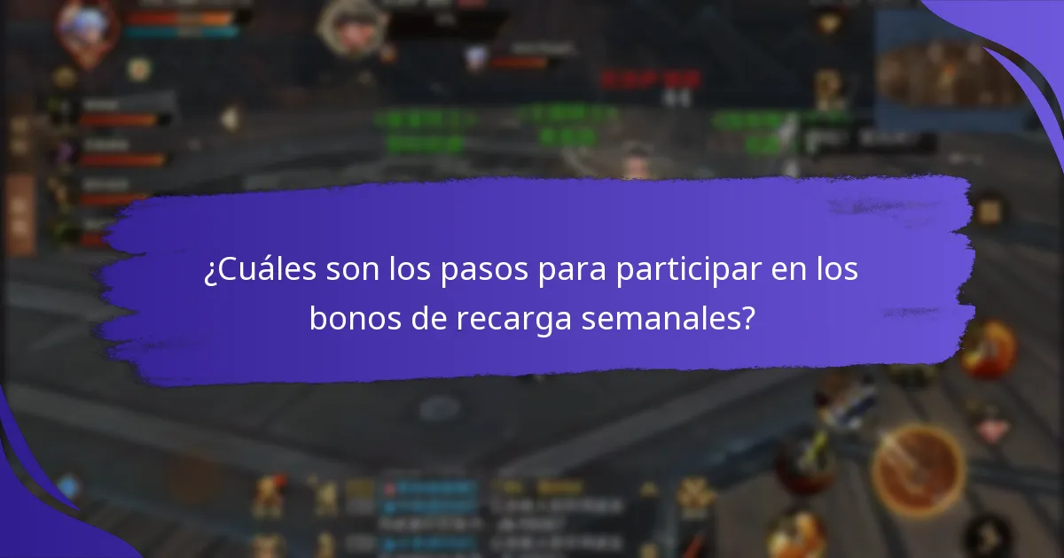 ¿Cómo se comparan los bonos de recarga semanales en diferentes plataformas?