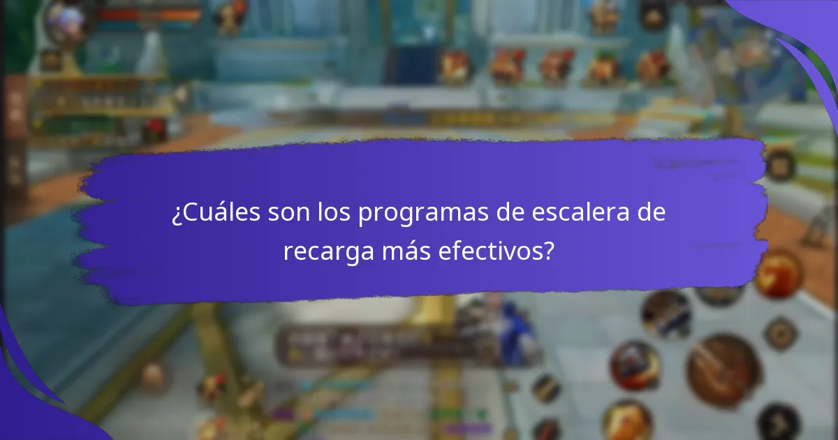 ¿Cómo pueden los usuarios avanzar a través de los pasos de la escalera de recarga?