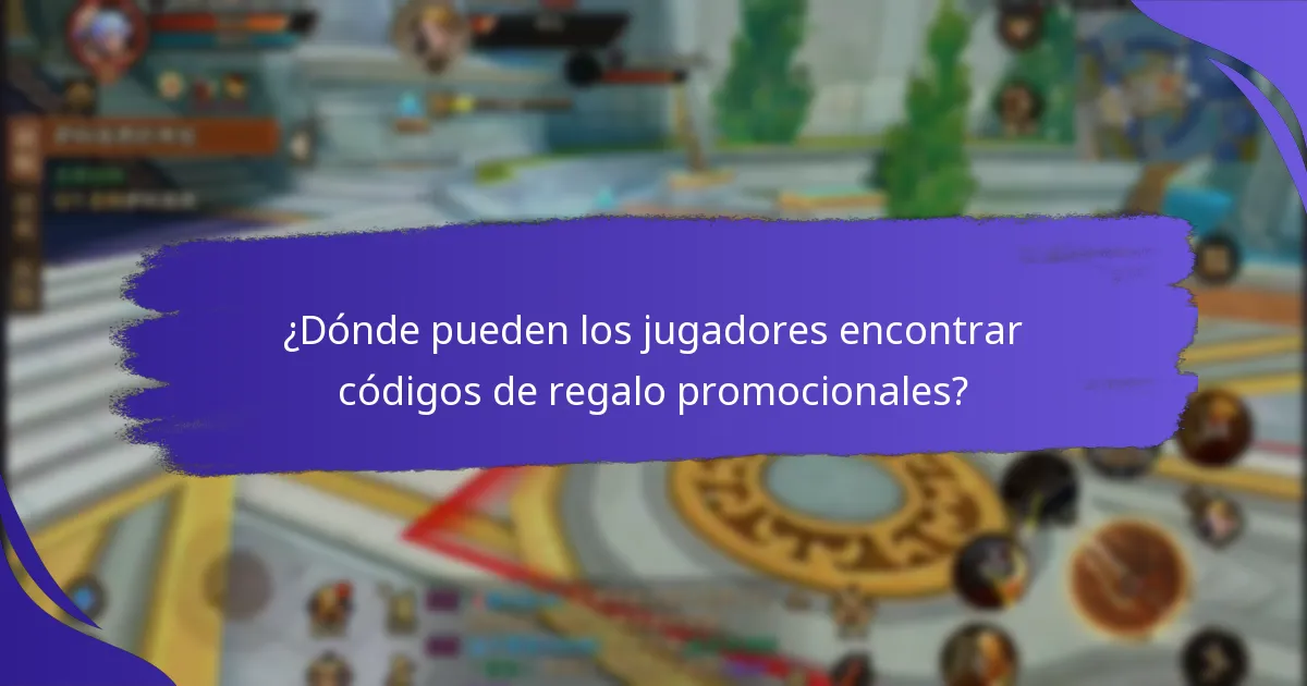 ¿Dónde pueden los jugadores encontrar códigos de regalo promocionales?