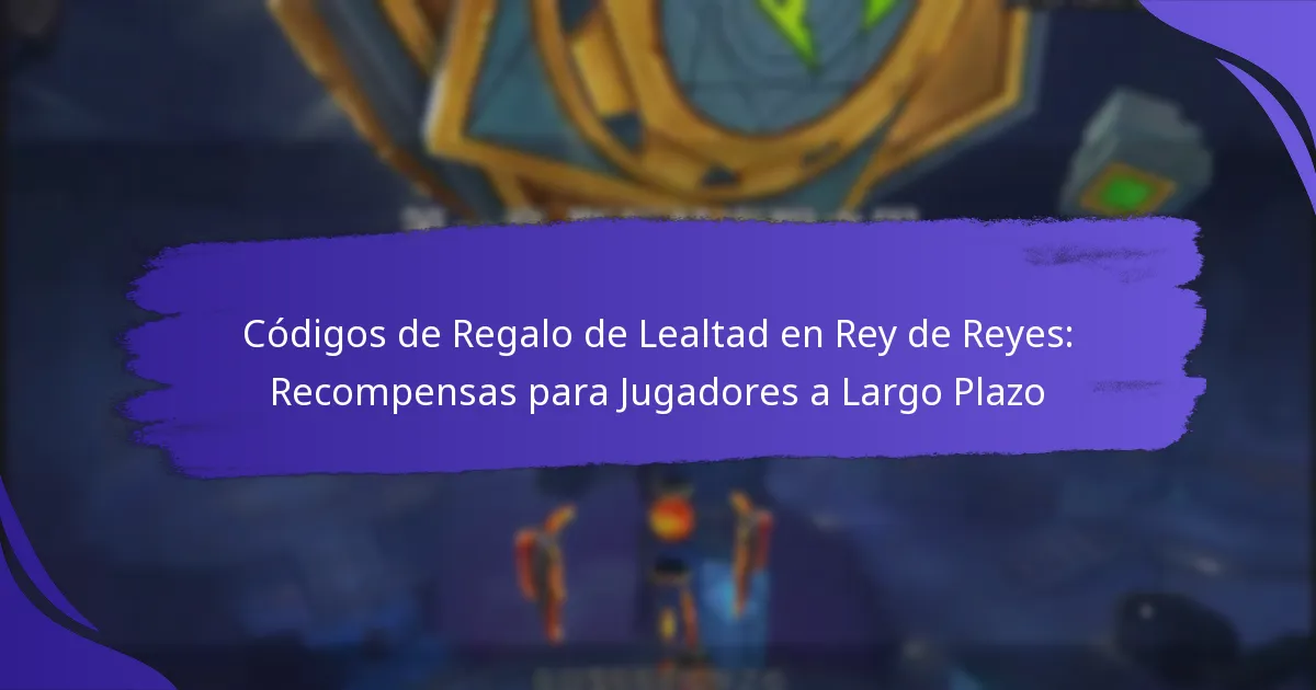 Códigos de Regalo de Lealtad en Rey de Reyes: Recompensas para Jugadores a Largo Plazo